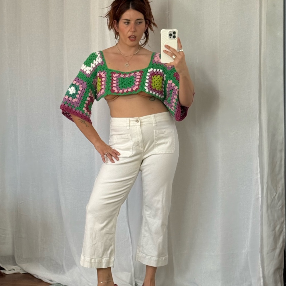 ♡ Handmade Crochet Granny Square Shrug ♡ - Picture 2 of 3